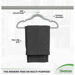 Velvet Heavy Duty Clothes Hangers - Gray 55 hangers